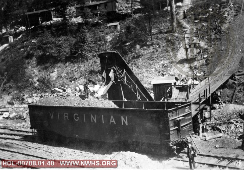 Unidentified coal mine operation, location/date unknown, with VGN G3 gondola #19317