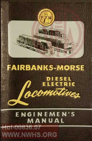 F-M Diesel Electric Locomotives Enginemen's Manual H24-66