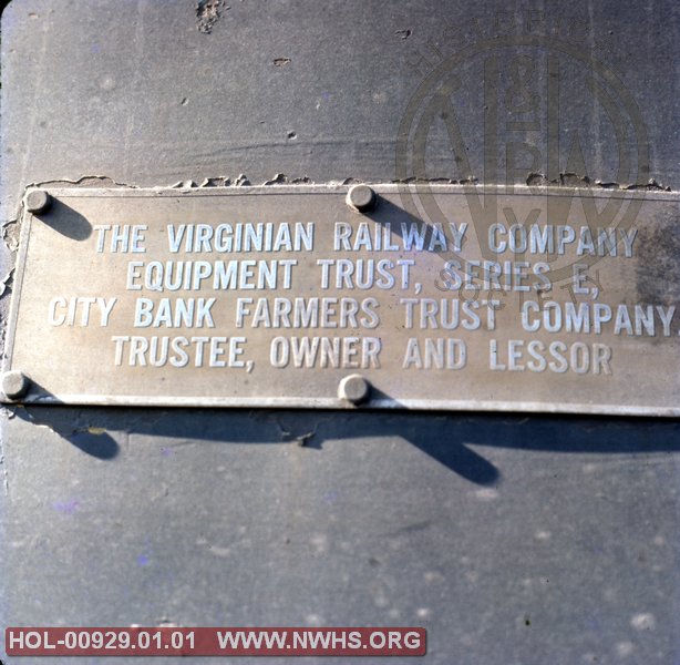 Virginian Railway Trust plate