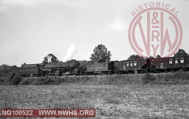 N&W Class Y6a 2126 pushing on Caboose CF 518177 against coal train