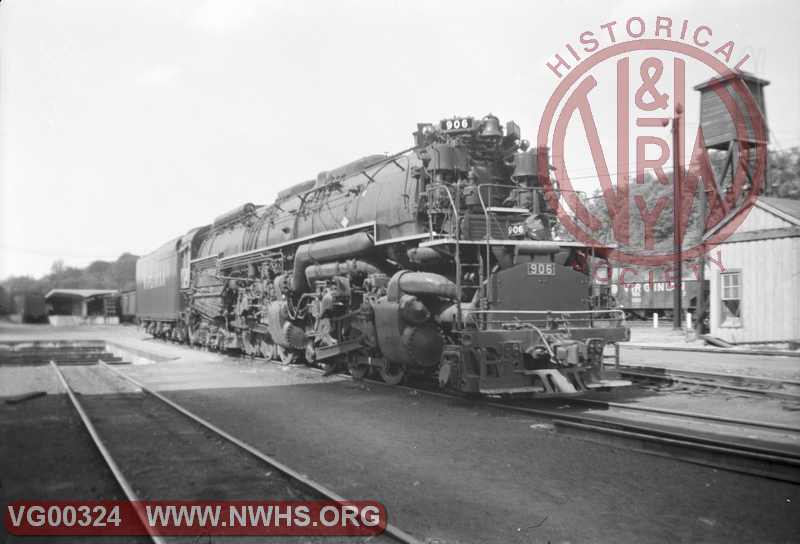 VGN Class AG #906 Right Side 3/4 View at Princeton,WV July 11,1959