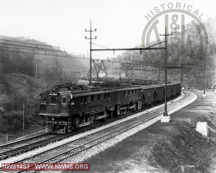 Class LC-2 #2512, Left 3/4 View - B&W, between Coopers and East End Elkhorn Tunnel