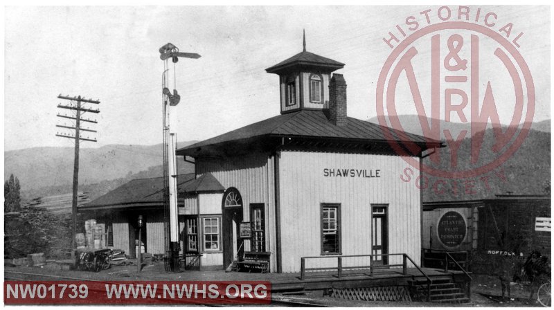 Shawsville, VA Station - B&W (Mahone Style)