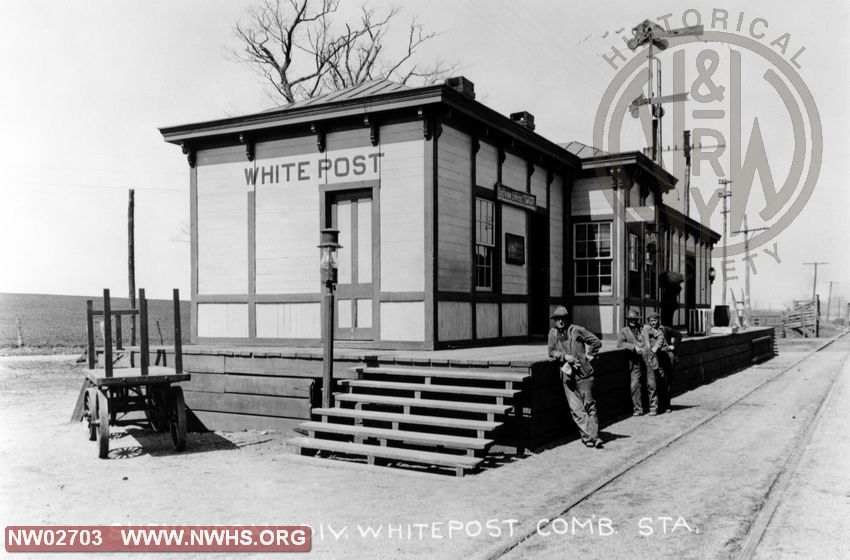 White Post, VA. Combination Passenger Station, B&W - 1917