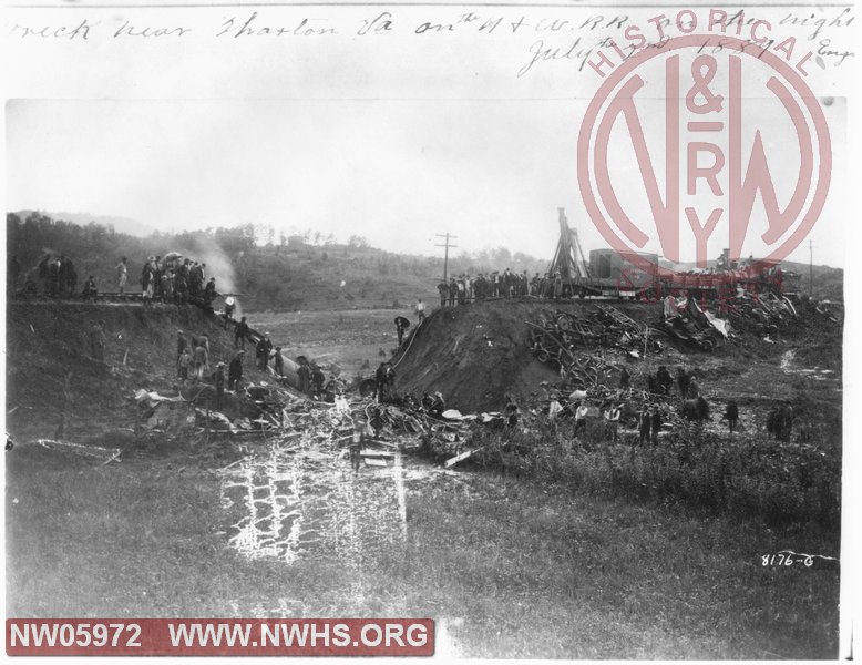 Wreck near Thaxton Va on the N&W R.R. on the night July 2nd 1889