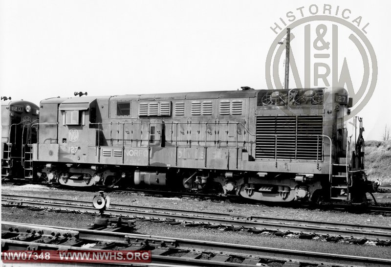 N&W 127 Loco Class H16-44 at Brewster,OH April 23,1967