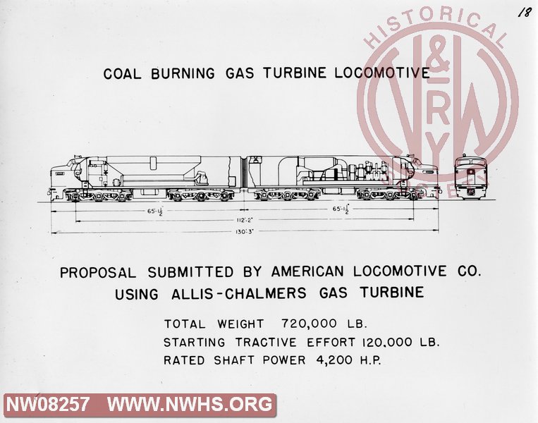 Coal Burning Gas Turbine Locomotive