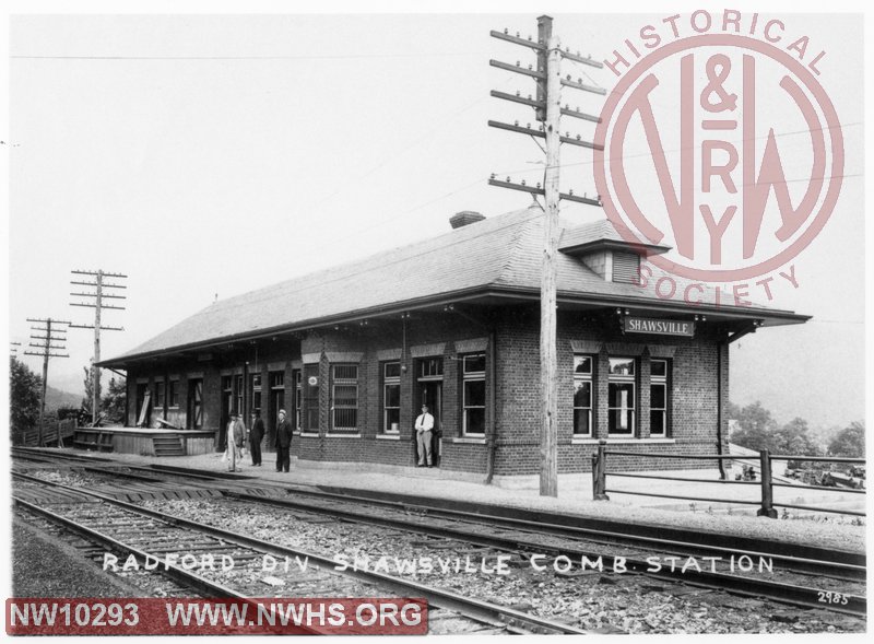 N&W Combination station at Shawsville, VA