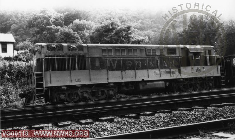 CH24-66 #156 Right Side View - B&W @ Mullens, WV
