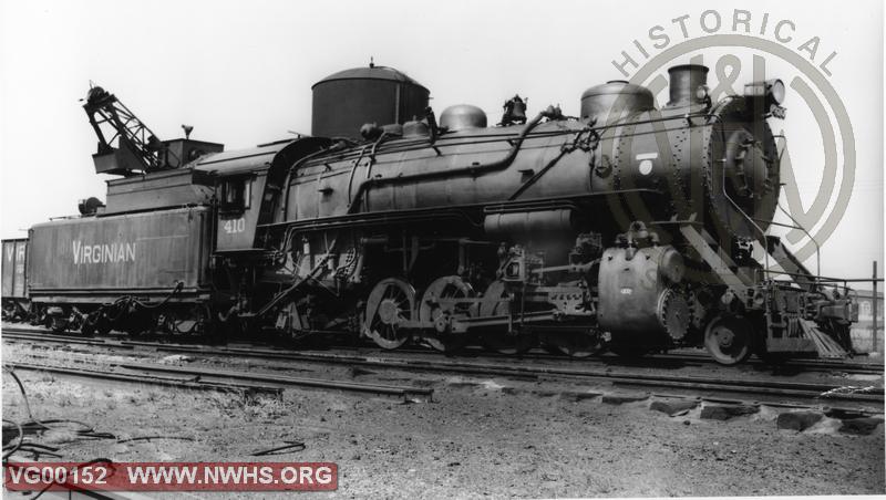 Class MD #410, Right 5/8 View, B&W @ Norfolk, VA - 1948 ( Blt. from Triplex #700)