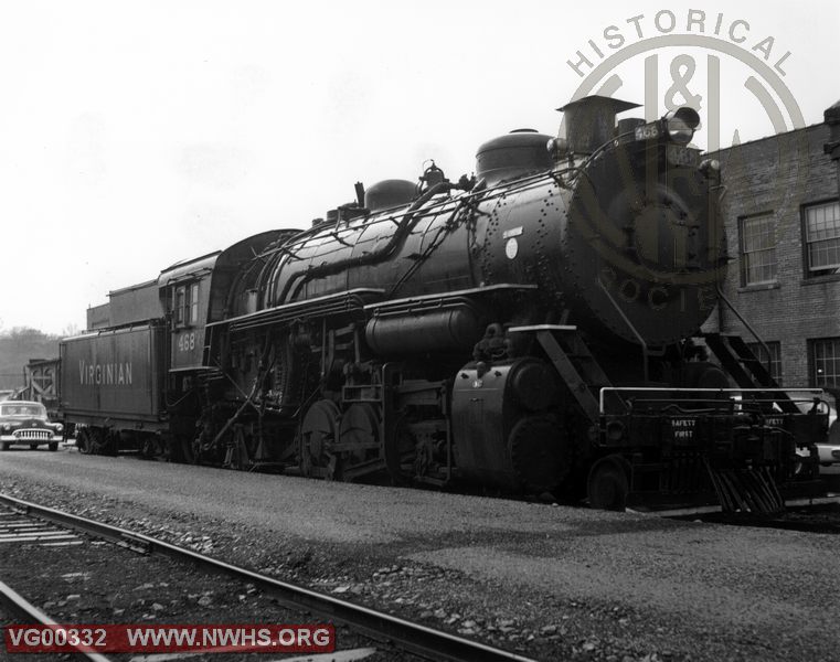 VGN Class MC 468 Right Side 3/4 View at Princeton,WV April 4,1958