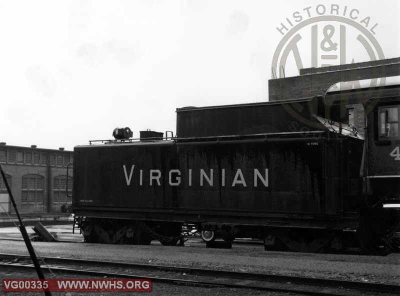 VGN Class MC 468 Right Side of Tender at Princeton,WV April 4,1958