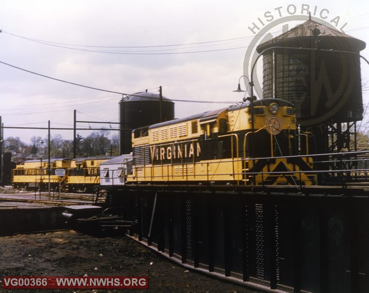 VGN   H16-44 #33 Roanoke with several other diesels in background