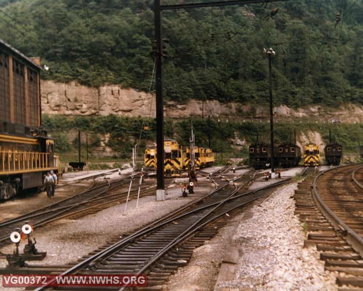 VGN   Diesel and Electric locomotives west of Motor Barn, Mullens, WV