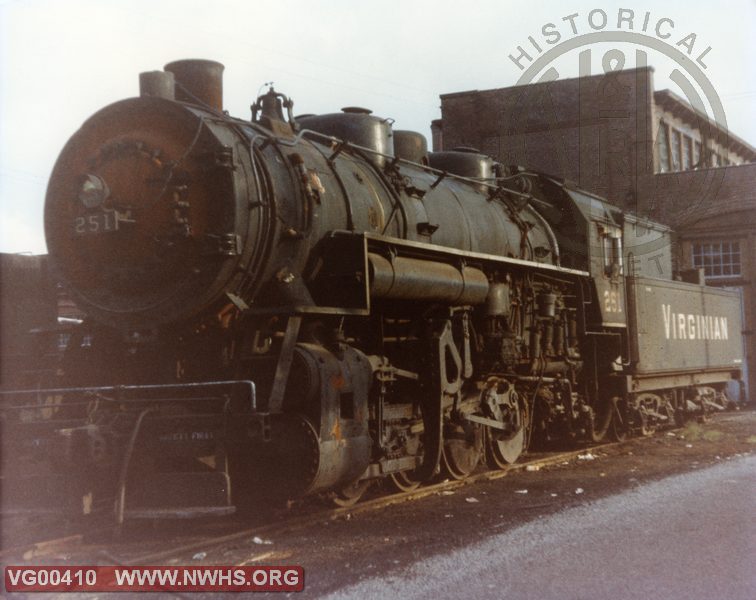 VGN  Steam Engine  SB #251 at Norfolk, VA