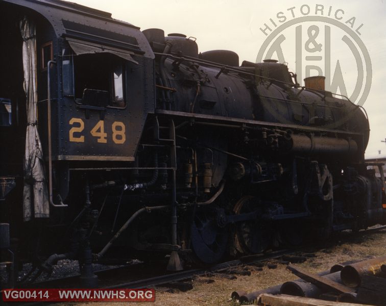 VGN  Steam Engine  SB #248 at Norfolk, VA  right side  view