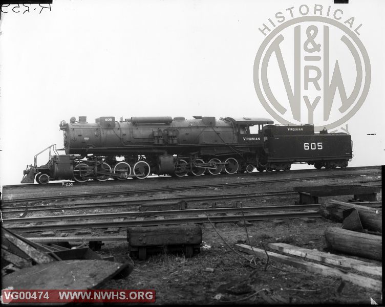 VGN Loco Class AD No. 605 Left Side View Builders Photo