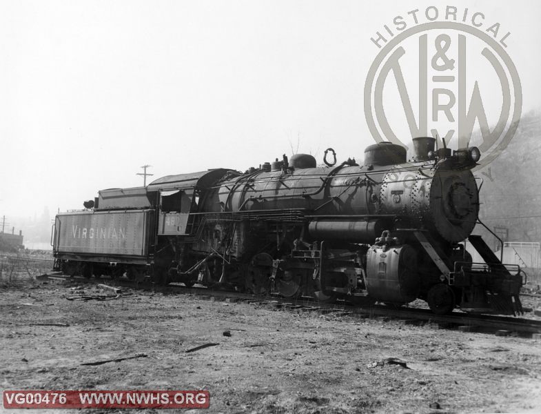 VGN Loco Class Mca No. 480 Right Side View at Friedman's Scrap Yard,Portsmouth,OH March 16,1957