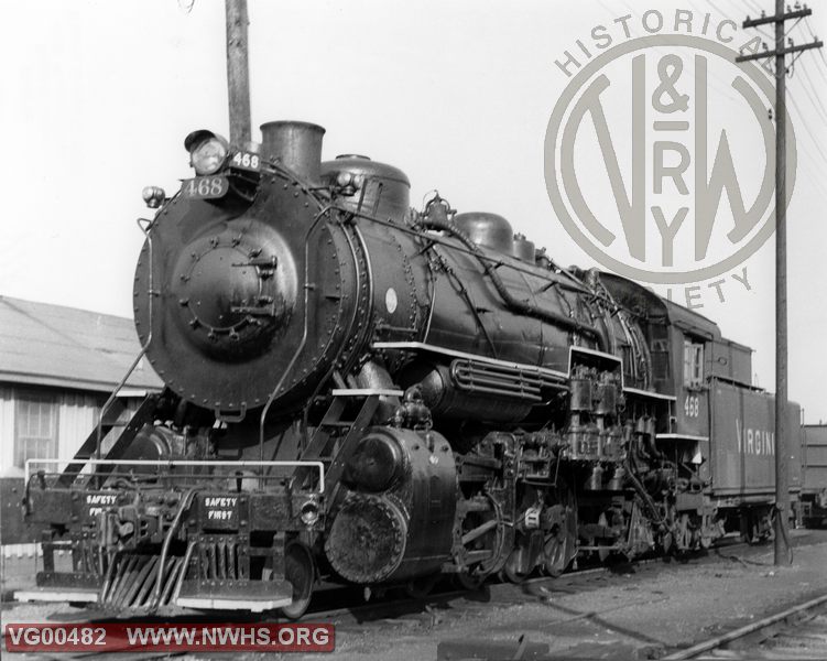 VGN Class MC 468 Left Side 3/4 View at Roanoke,VA July 1,1956