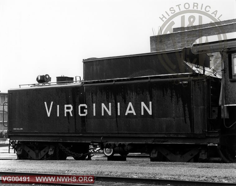 VGN Class MC Right Side Tender View at Princeton,WV April 4,1958