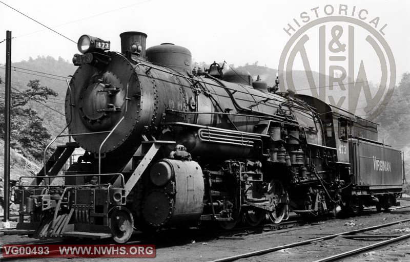 VGN Class MC 473 Left Side 3/4 View at Mullens,WV Aug. 3,1950