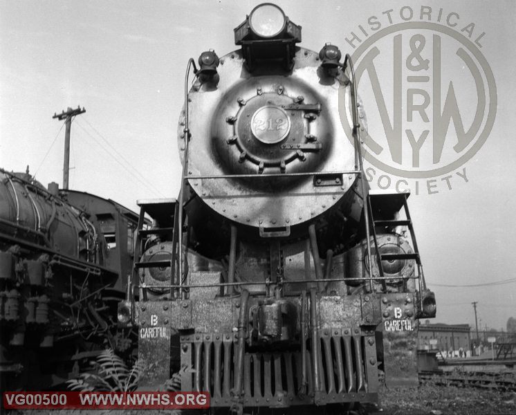 VGN Loco Class PA 212 Front View at Roanoke,VA July 1,1956