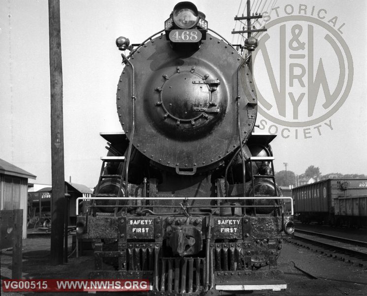 VGN Loco Class MC 468 Front View at Roanoke,VA July 1,1956