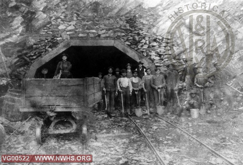 VGN Hill Tunnel, Slate Hill Near Ironto, VA During Construction 1906-1907