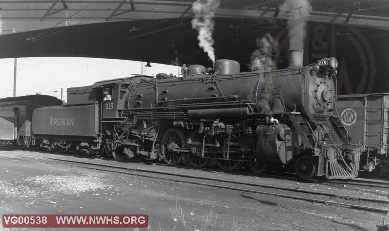 VGN  Steam Locomotive  PA #215, Roanoke
