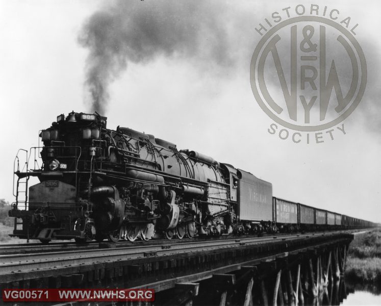 VGN Steam Locomotive, AG #905 with train near Norfolk, VA