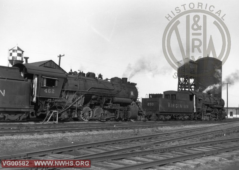 VGN Steam Locomotive,  SB #250, and MC #462, Norfolk, VA