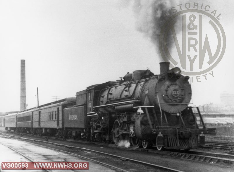 VGN Steam Locomotive,  PA #212 , Norfolk, VA