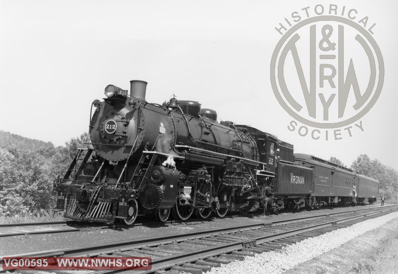 VGN Steam Locomotive,  PA #212 ,  near Victoria, VA