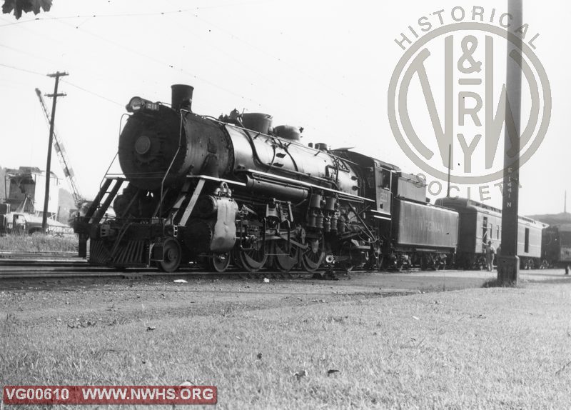 VGN Steam locomotive PA #211   with passenger train Roanoke, VA