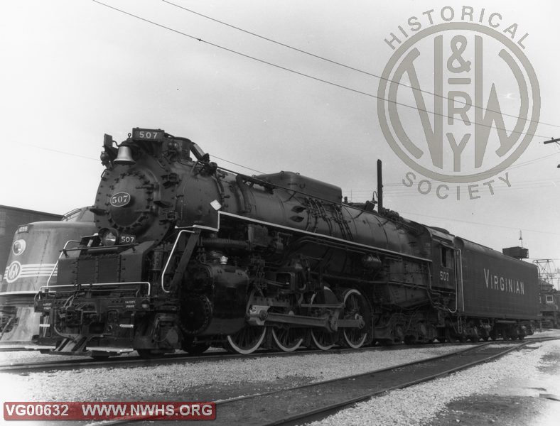 VGN Steam locomotive BA class #507 and Electric locomotive EL-2B #126 Mullens, WV