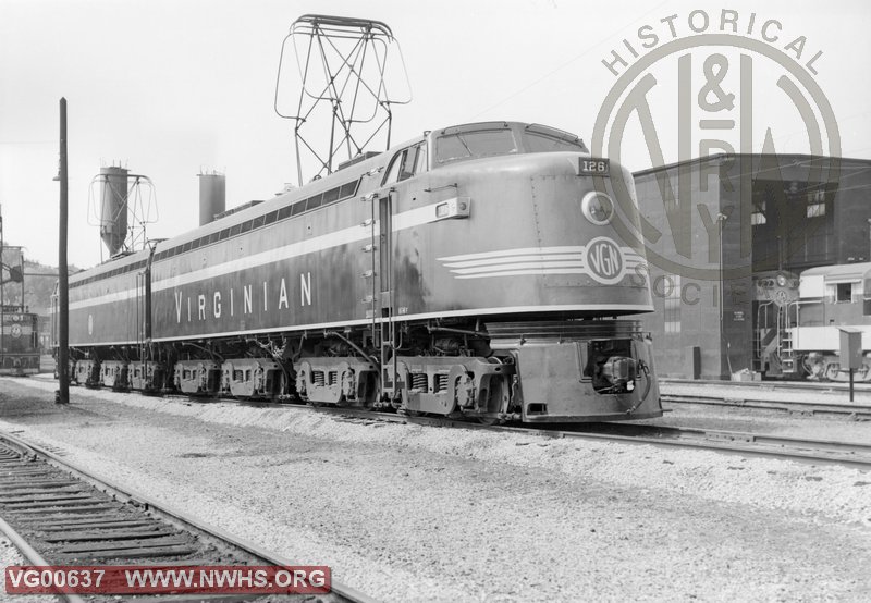 VGN Electric locomotive EL-2B class #126  and FM diesel H16-44 #27 Roanoke, VA