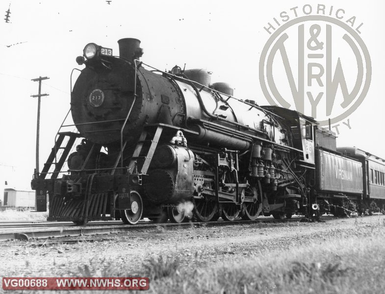 VGN Steam Locomotive 4-6-2 Class PA #213 Roanoke, VA