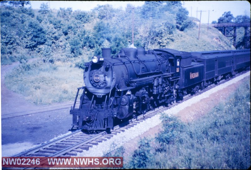  Class PA No. 212 with Passenger Train,Color,3/4 Front Right View,Stewartsville,VA