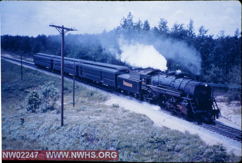  Class PA No. 214 with Passenger Train,Color,3/4 Front Right View,Kenbridge,VA