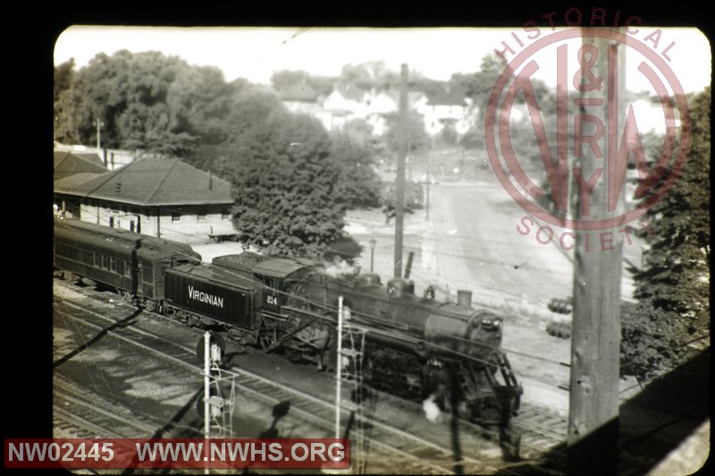 VGN Class PA #214,Right 5/8 View - Elevated,B&W,@ Roanoke,VA