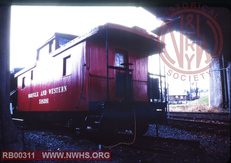 N&W Class CF Caboose #518302 misnumbered as #518391 at VMT (Wasena Park) in Roanoke, VA