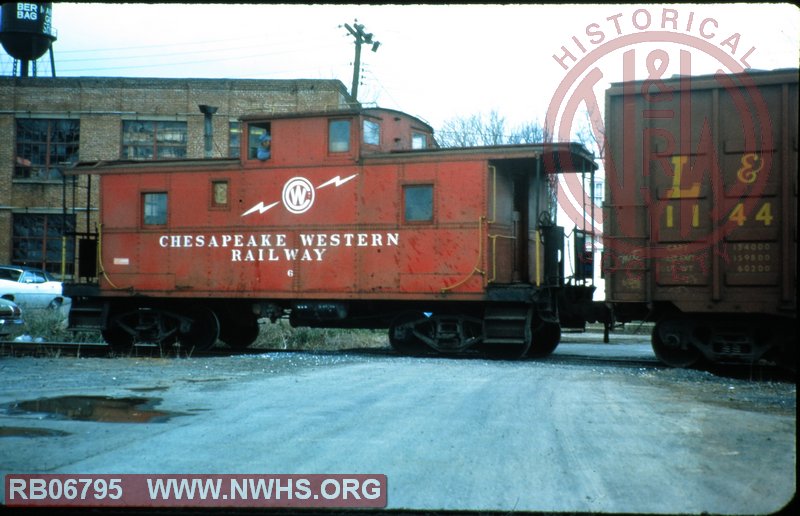 Chesapeake Western Railway caboose #6 in Harrisonburg, VA.
