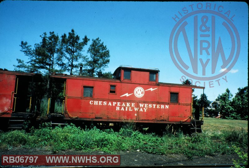 Chesapeake Western Railway caboose #6 in Elkton, VA.