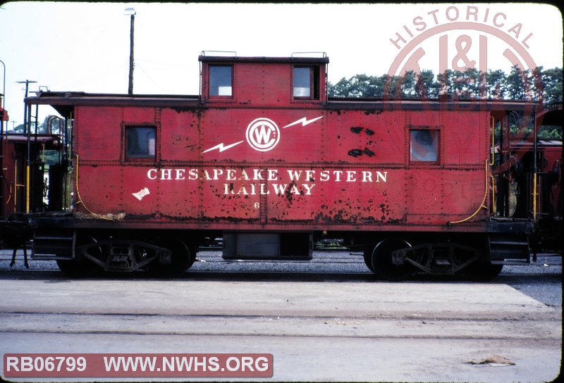 Chesapeake Western Railway caboose #6 in Roanoke, VA.