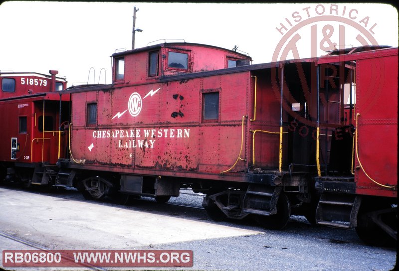 Chesapeake Western Railway caboose #6 in Roanoke, VA.