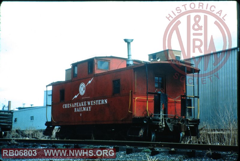 Chesapeake Western Railway caboose #7 in Harrisonburg, VA.
