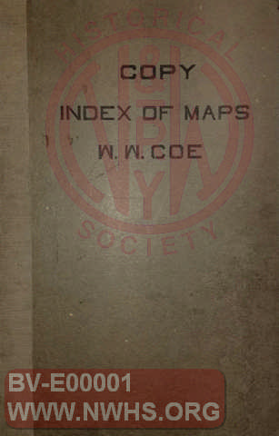 Copy, Index of Maps, W.W. Coe