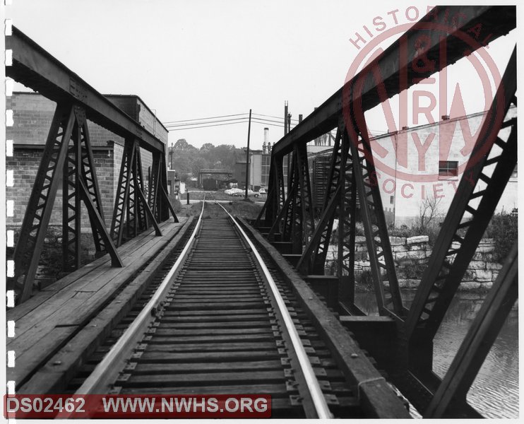 N&W: Pulaski yard:Looking East on Rolling Mill Spur at Peak Creek Bridge.