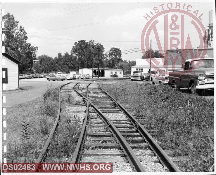 N&W: Bristol Yard:Looking West at tracks leading to Cortium Lumber Co. - Georgie Avenue Crossing.
