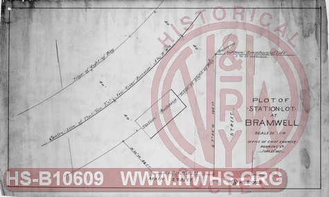 Plot of station lot at Bramwell